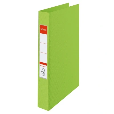 Image of Esselte 4 Ring Binder, PP, Holds up to 190 Sheets, Vivida Range, 42 mm Spine, 14461 A4, Green