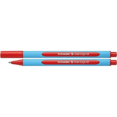 Image of Schneider Slider Edge XB 152202 Ballpoint Pen (Line Width XB, Indelible, Triangular Pen) Pack of 10 Red