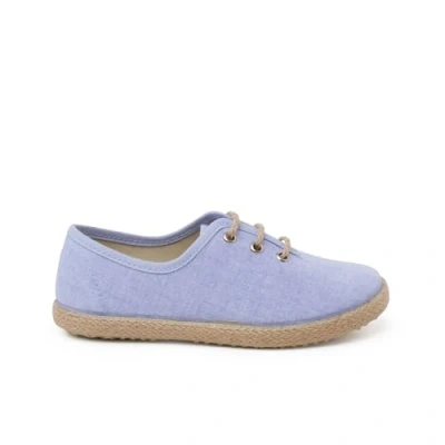 Image of Pisamonas Blucher Ceremonia Espadrilles for kids, Size: 4.5K/5K, Azul chambray Cotton