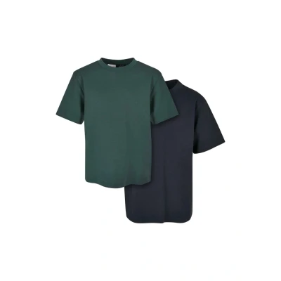Image of Urban Classics 2 PACK TALL Basic Tshirt for kids, Size: 7 8y, Navy+bottlegreen