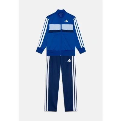 Image of adidas Performance Seasonal Essentials Tiberio 3 Stripes Tracksuit Junior Unisex for kids, Size: 15 16y, Team royal blue/white/glow blue