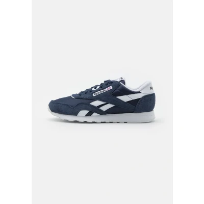 Image of Reebok Classic CL Trainers, Size: 7, Vector navy/footwear white Leather and textile