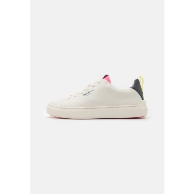 Image of Pepe Jeans Camden Action Trainers, Women&#039;s, Size: 3, Factory white leather and imitation