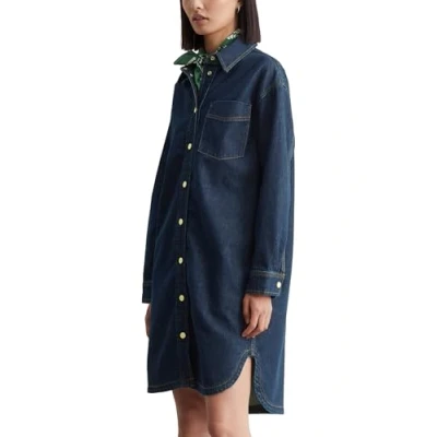 Image of Marc O&#039;Polo Denim Oversized FIT LONG Sleeve Dress dress, Women&#039;s, Size: Small, Dark blue