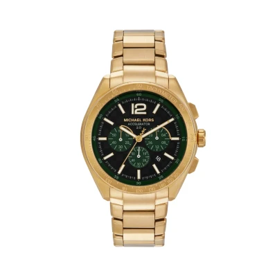 Image of Michael Kors Accelerator Chronograph watch, Men&#039;s, Size: One Size, Gold tone