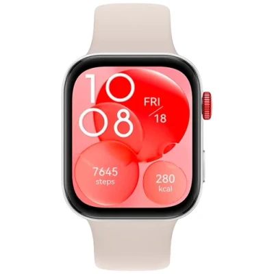 Image of Huawei Watch Fit 3 Silver (Beige Silicone Strap)