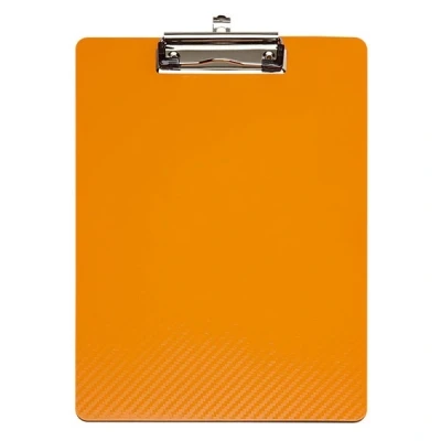 Image of Klemmbrett MAULflexx, Durable A4 Writing Tablet, Retractable Hanging Loop. Clipboard 4 Schreibplatte Orange