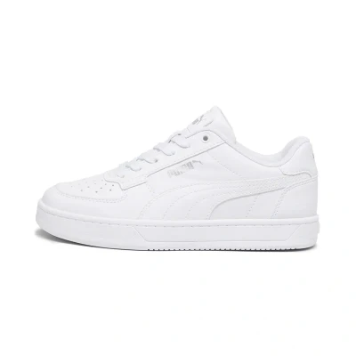 Image of Puma Caven 2.0 Trainers for kids, Size: 3, white/silver/black Synthetics
