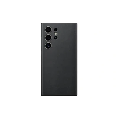 Image of Samsung Leren Back Cover Black Galaxy S24 Ultra