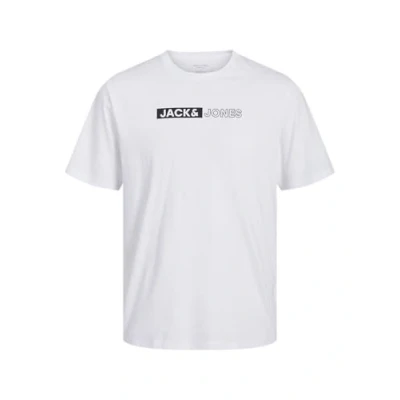 Image of Jack &amp; Jones LOGO Print Tshirt, Men&#039;s, Size: 3XL, White