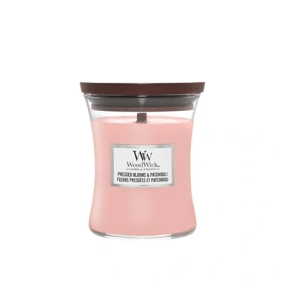 Image of WoodWick Scented Candle Medium Pressed Blooms &amp; Patchouli 11 cm / ø 10