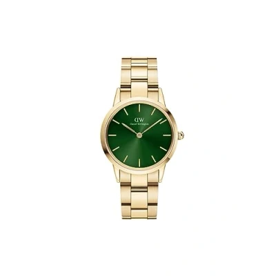 Image of Daniel Wellington Iconic LINK Emerald Watch goldcoloured, Size: 32, Gold/coloured
