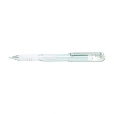 Image of Pentel 1.0mm Tip Hybrid Gel Grip Dx Ultra Smooth Pigment Ink Pen with Chunky Barrel White (Pack of 12)