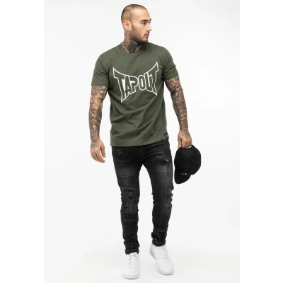 Image of Tapout Normale Passform Lifestyle Print Tshirt, Men&#039;s, Size: XXL, Olive ecru