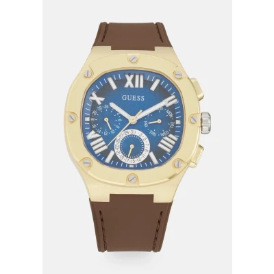 Image of Guess Headline Chronograph watch, Men&#039;s, Size: One Size, Brown