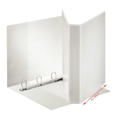 Image of Esselte 55293 Personalised A4 Maximum Capacity of 280 Sheets Cardboard with Polypropylene Ring Binder 4 Rings White
