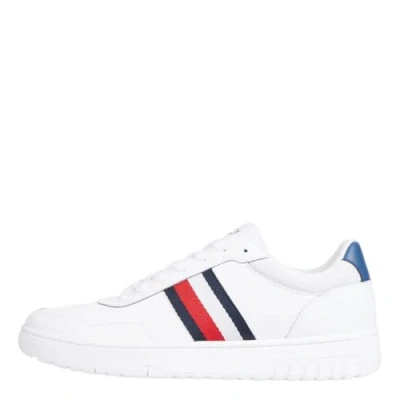 Image of Tommy Hilfiger Basket CORE LITE Trainers, Men&#039;s, Size: 6.5, White Leather and textile