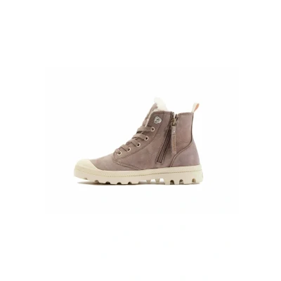Image of Palladium Pampa HI ZIP WL Laceup ankle boots, Women&#039;s, Size: 3.5, Brown Leather