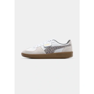 Image of Puma Palermo LEO Unisex Trainers, Size: 10, White/vapor gray Leather