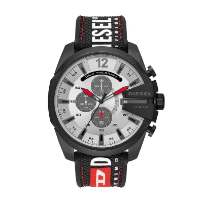 Image of Diesel MEGA Chief Watch, Men&#039;s, Size: One Size, Schwarz