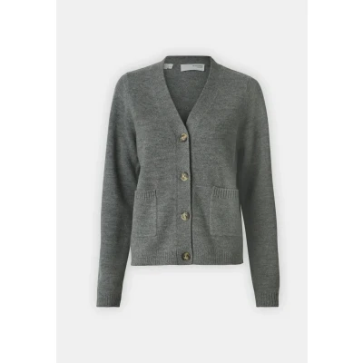 Image of Selected Femme Slfana Cardigan Cardigan, Women&#039;s, Size: 10, Medium grey melange