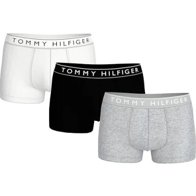 Image of Tommy Hilfiger Everyday Essentials 3 PACK Pants, Men&#039;s, Size: Small, Grey/black/white