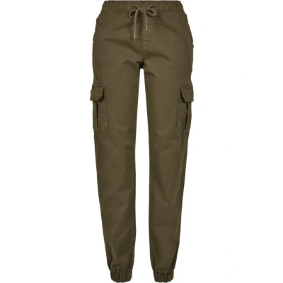 Image of Urban Classics HIGH Waist Cargo trousers, Women&#039;s, Size: 3XL, Summerolive