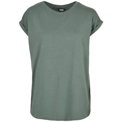 Image of Urban Classics Extended Shoulder Basic Tshirt, Women&#039;s, Size: Small, Paleleaf