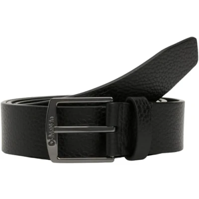 Image of Calvin Klein Casual Belt, Men&#039;s, Size: 42, Black pebble