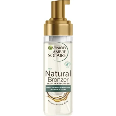 Image of Garnier Ambre Solaire Vegan Natural Bronzer Intense Clear Self Tan Mousse 200ml