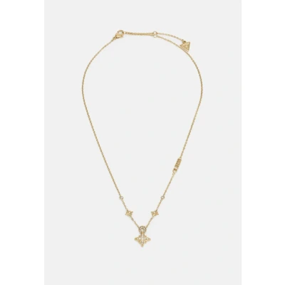 Image of Guess IN THE SKY Necklace Yellow goldcoloured, Women&#039;s, Size: One Size, gold coloured