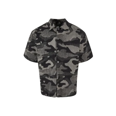 Image of Urban Classics Laser BOXY Shirt, Men&#039;s, Size: 3XL, Blacklasercamo