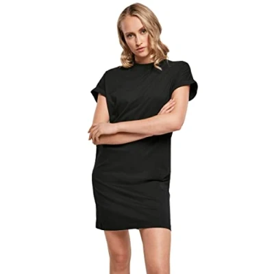 Image of Urban Classics CUT ON Sleeve TEE Jersey dress, Women&#039;s, Size: XXL, Black