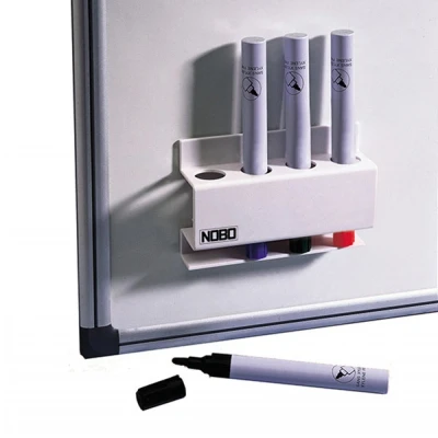 Image of De Visu Albaplan AL 100 Magnetic Drywipe Dry Erase Marker Holder Holds 4 Pens