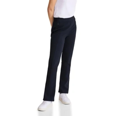 Image of Street One Women&#039;s Style Hope Bootcut Herringbone heringbone, Deep Blue, 40W / 30L