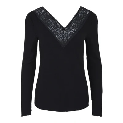 Image of Pieces Pcsiri Long sleeved top, Women&#039;s, Size: XS, Black