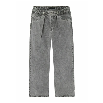 Image of LMTD Straight leg jeans for kids, Size: 14y, Light grey denim