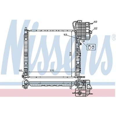 Image of Radiator, engine cooling NISSENS 62559A