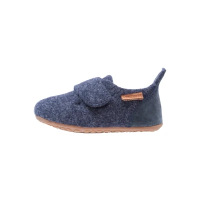 Image of Bisgaard HOME SHOE Slippers for kids, Size: 7K, Blue Wool