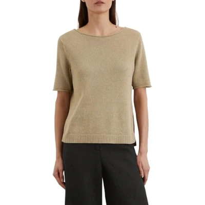 Image of Marc O&#039;Polo Women&#039;s Short Sleeve Knitted Jumper Regular Fit, brown, XXS