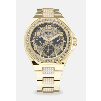 Image of GUESS Men&#039;s Multi Dial Quartz Watch with Stainless Steel Strap GW0785G2, Gold Tone/Black, Classic