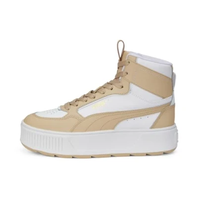 Image of Puma RBD GAME Unisex Hightop trainers, Size: 6.5, White/gold leather and imitation