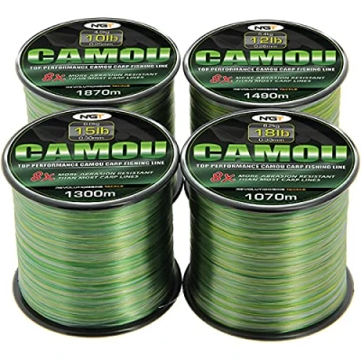 Image of NGT Spool of Camo Line 0,30mm 15lb (1300m) Monofilament