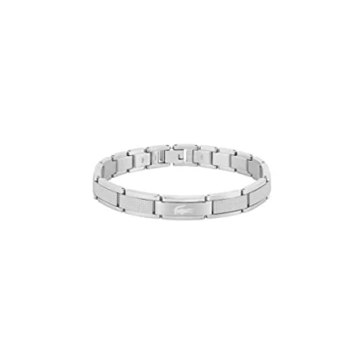 Image of Lacoste Stencil Bracelet, Men&#039;s, Size: One Size, Silber