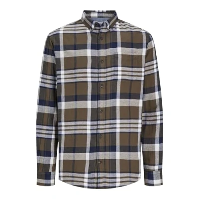 Image of Jack &amp; Jones Autumn Check Shirt, Men&#039;s, Size: Medium, Canteen