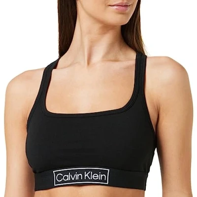 Image of Calvin Klein Women&#039;s Unlined Bralette Bra, Black, L