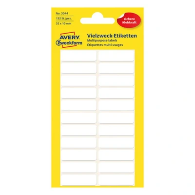 Image of Avery Zweckform 3041 Mini Organisation Labels White 132 Stück, 32 x 10 mm