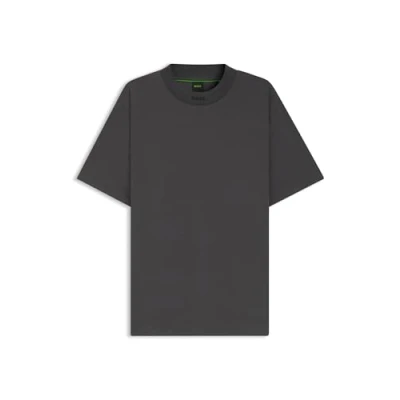 Image of BOSS TEE Collar ZONE Basic Tshirt, Men&#039;s, Size: XS, Dark grey