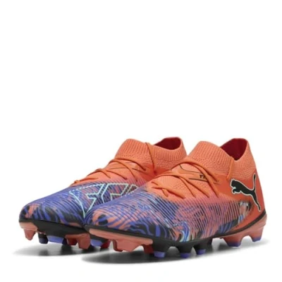 Image of Puma Future 8 Match Creativity Moulded stud football boots, Men&#039;s, Size: 9.5, Orange poppy/black/poison pink Textile/synthetics