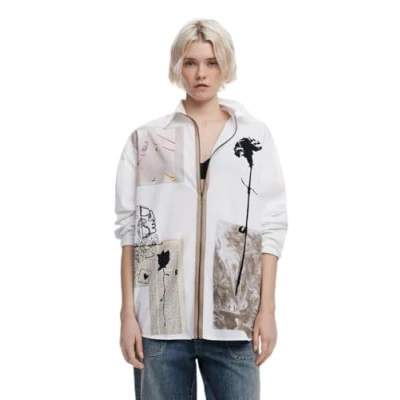 Image of Desigual Cutout Mclacroix Buttondown blouse, Women&#039;s, Size: S/M, White